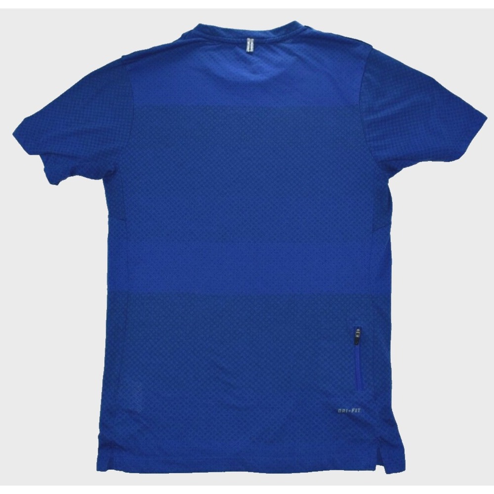 Nike Active Cool Tailwind Dri Fit Men's Shirt Size S Blue Workout w/Pocket - Picture 2 of 10